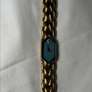 Vintage Citizen Gold and Blue Women's Bracelet Watch